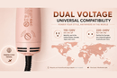 Mini Blowout Brush Dual Voltage Travel small Dryer Brush G&C – professional hair tool by Gold Class G&C